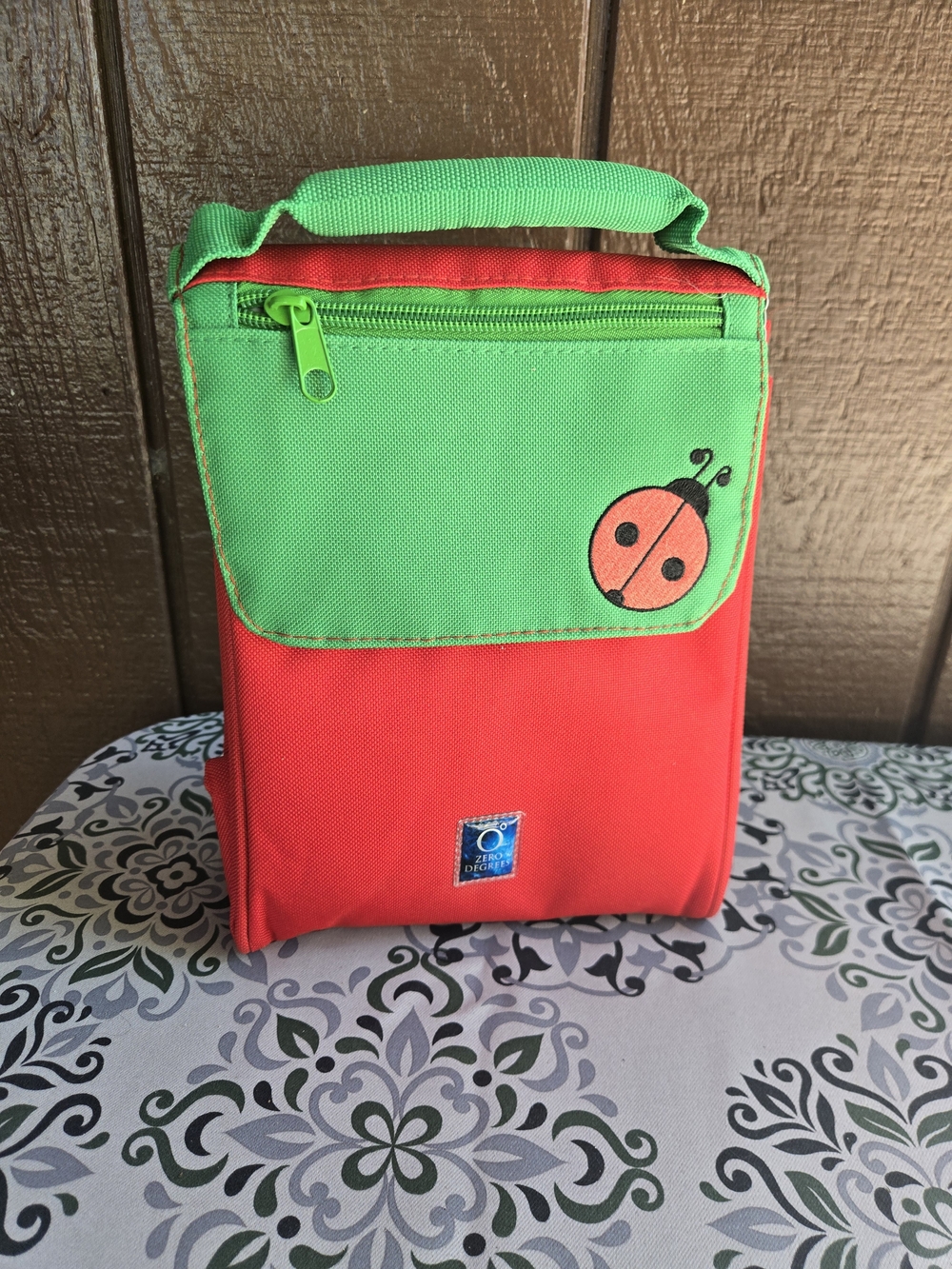 Zero Degrees Cooler Bag Lunch Bag with Ladybug Accent